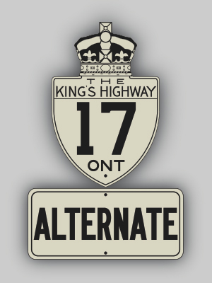 HWY 17A ALT ROUTE MARKER - © Josh Anderchek