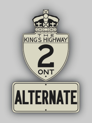 HWY 2A (ALT) ROUTE MARKER