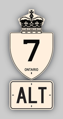 HWY 7A ALT ROUTE MARKER - © Josh Anderchek