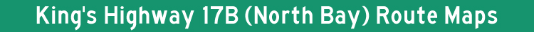 Hwy 17B North Bay Title Graphic