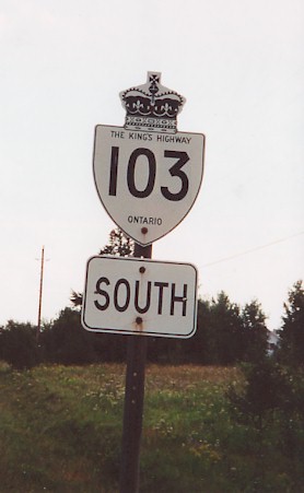 HWY 103 ROUTE MARKER - © Cameron Bevers