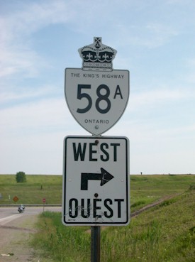 HWY 58A ROUTE MARKER - © Cameron Bevers