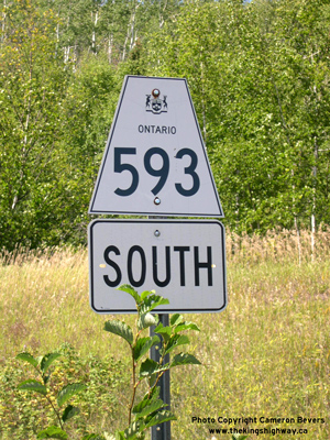 HWY 593 ROUTE MARKER - © Cameron Bevers