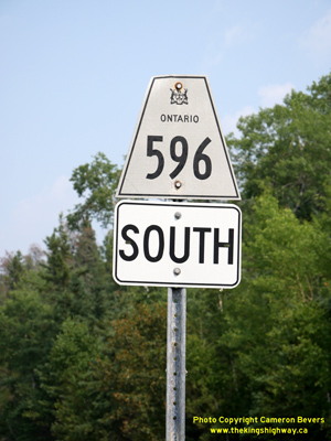 HWY 596 ROUTE MARKER - © Cameron Bevers