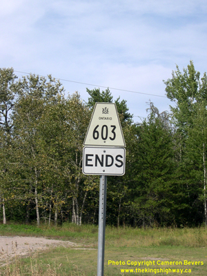 HWY 603 ROUTE MARKER - © Cameron Bevers