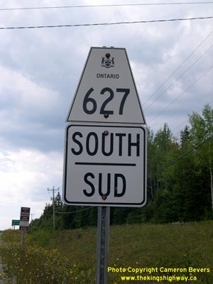 HWY 627 ROUTE MARKER - © Cameron Bevers