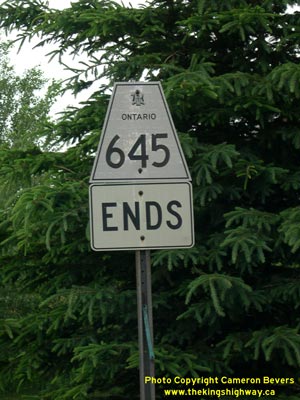 HWY 645 ROUTE MARKER - © Cameron Bevers