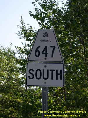Ontario Highway 647 History - The King's Highways of Ontario