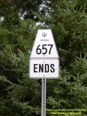 HWY 657 ROUTE MARKER - © Cameron Bevers