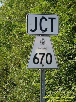 HWY 670 ROUTE MARKER - © Cameron Bevers