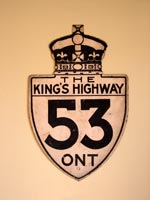 King's Hwy 53 Sign - © Cameron Bevers