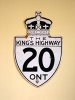 King's Hwy 20 Sign - © Cameron Bevers