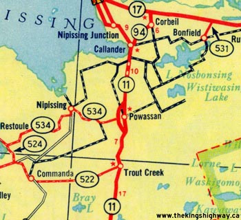 HWY 11B POWASSAN MAP