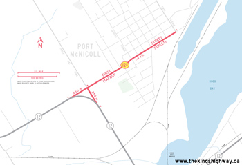 HWY 12B PORT MCNICOLL ROUTE MAP