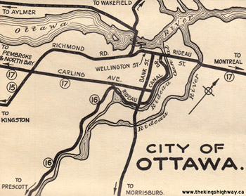 HWY 15 OTTAWA ROUTE MAP - 1927