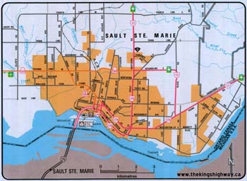 HWY 17B SAULT STE MARIE MAP