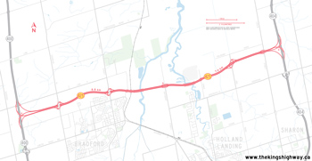 HWY 425 BRADFORD BYPASS ROUTE MAP