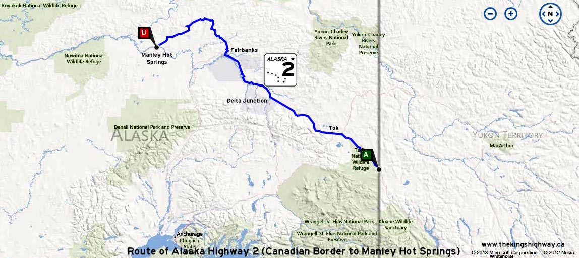 ALASKA HWY 2 ROUTE MAP - © Cameron Bevers