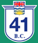 British Columbia Hwy 41 Sign Graphic